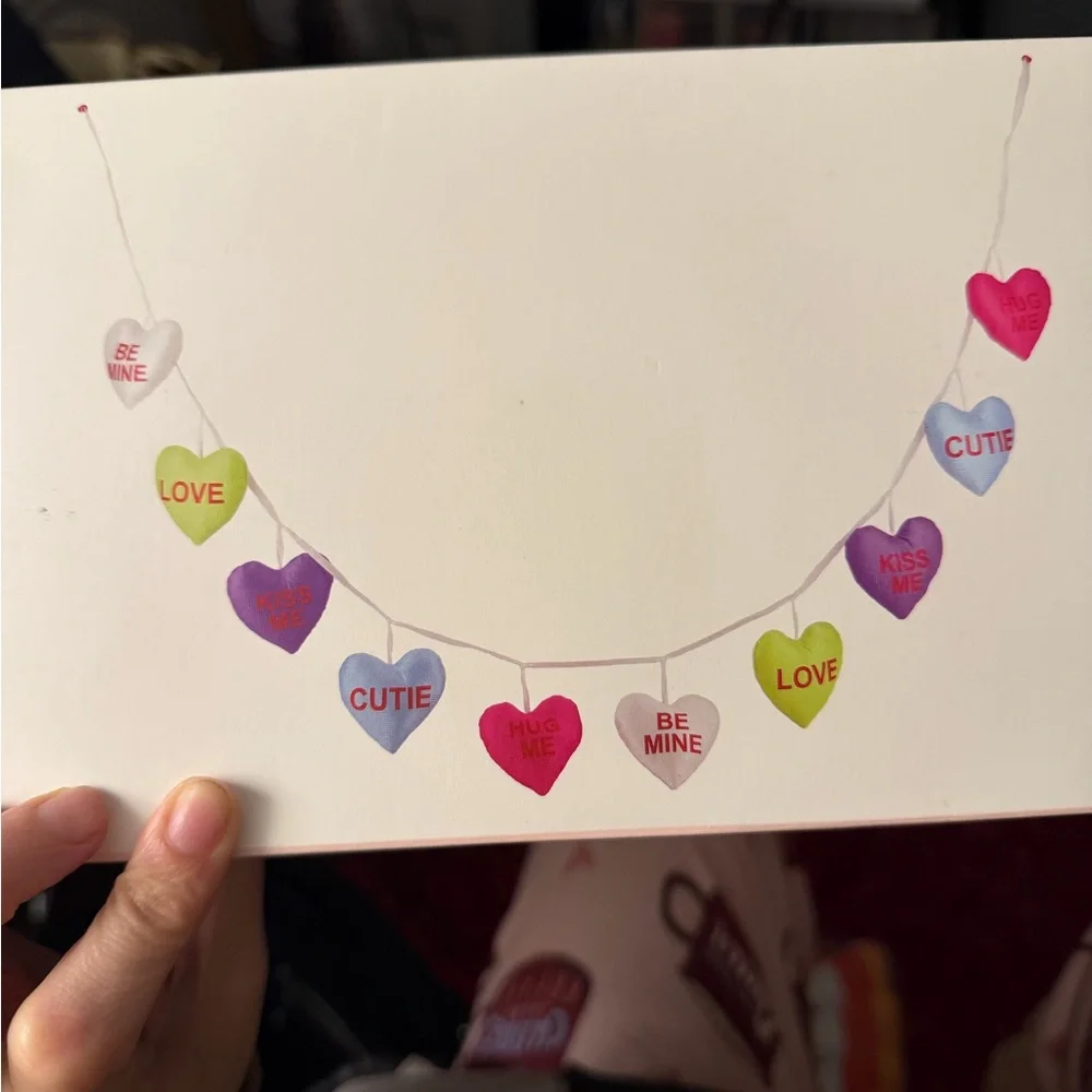 Valentine’s Heart Garland conversational 72” plush